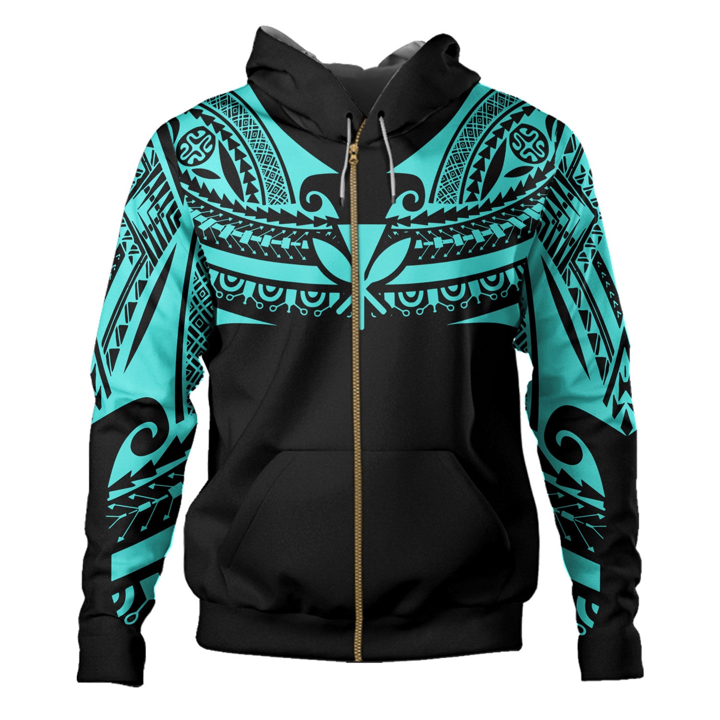 Hawaii Custom Personalised Hoodie Polynesian Tattoo Style