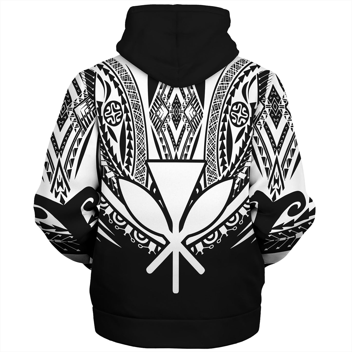Hawaii Custom Personalised Sherpa Hoodie Polynesian Tattoo Style
