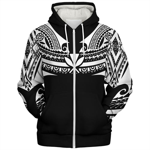 Hawaii Custom Personalised Sherpa Hoodie Polynesian Tattoo Style