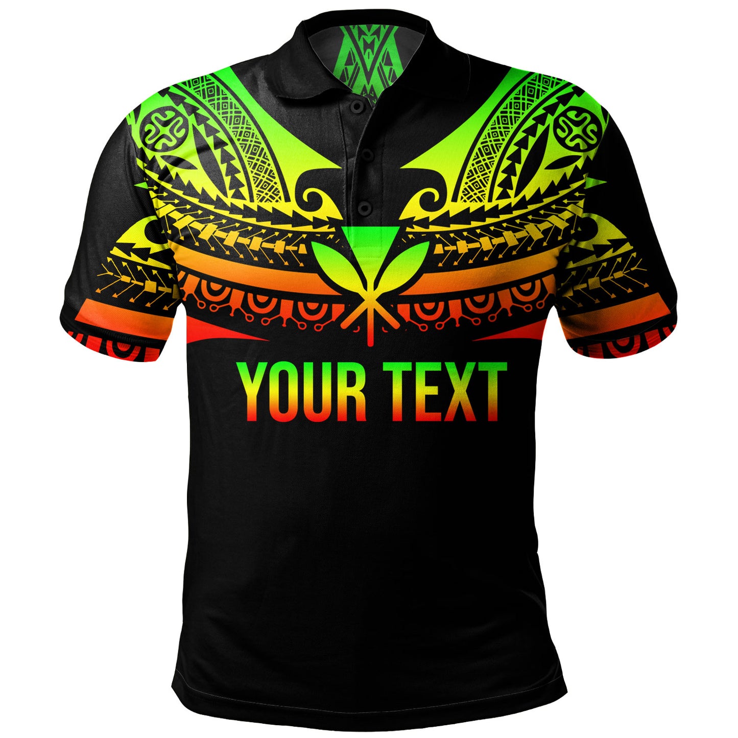 Hawaii Custom Personalised Polo Shirt Polynesian Tattoo Style