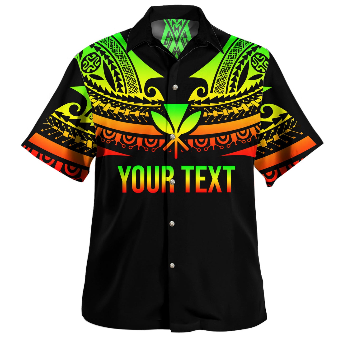Hawaii Custom Personalised Hawaiian Shirt Polynesian Tattoo Style