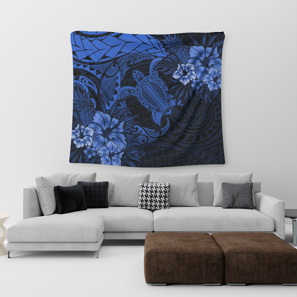 Hawaii Tapestry Hawaii Polynesian Turtle Tropical Blue