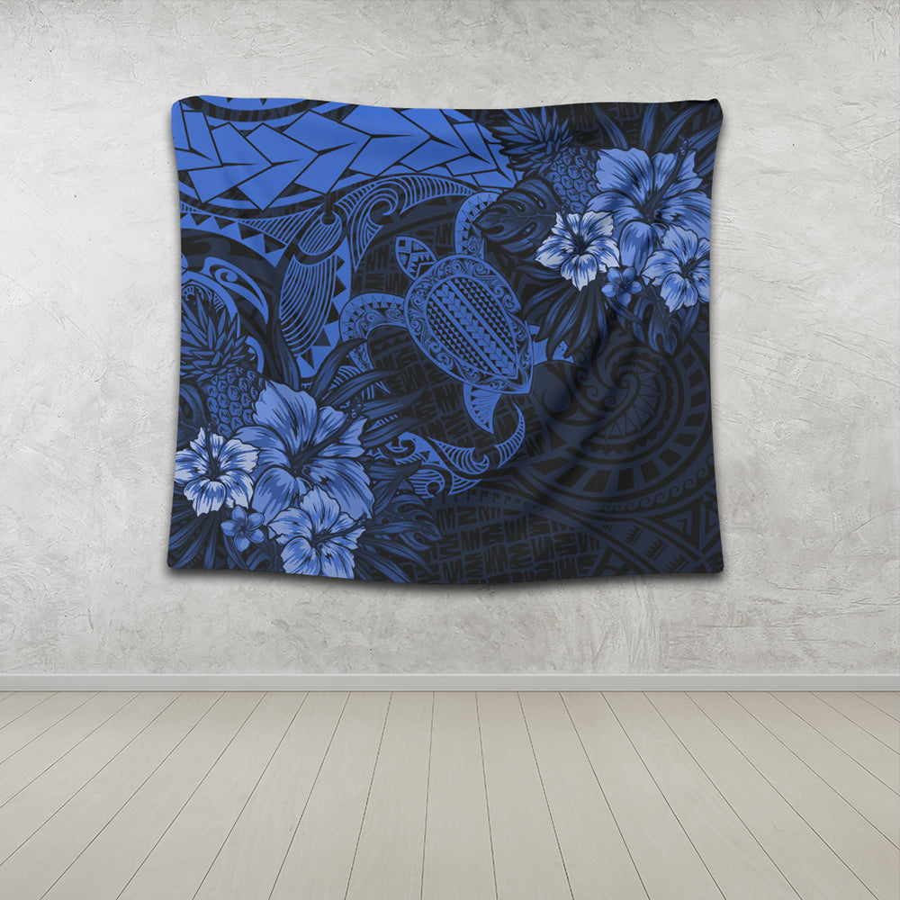 Hawaii Tapestry Hawaii Polynesian Turtle Tropical Blue