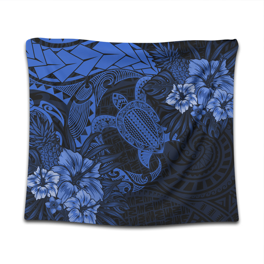 Hawaii Tapestry Hawaii Polynesian Turtle Tropical Blue