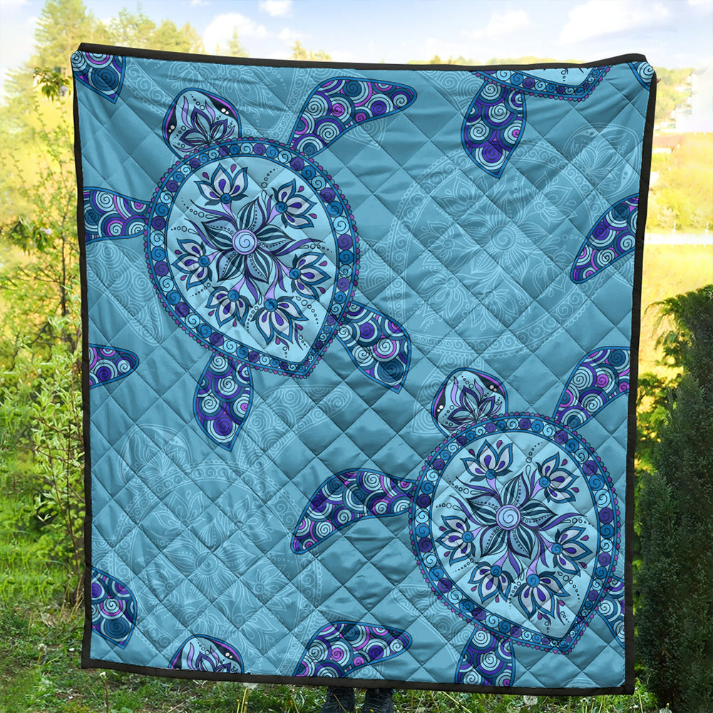 Hawaii Premium Quilt Turtle Plumeria