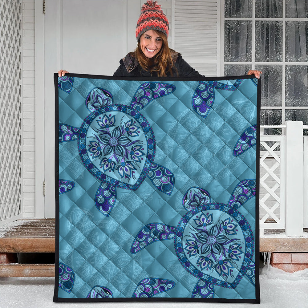 Hawaii Premium Quilt Turtle Plumeria