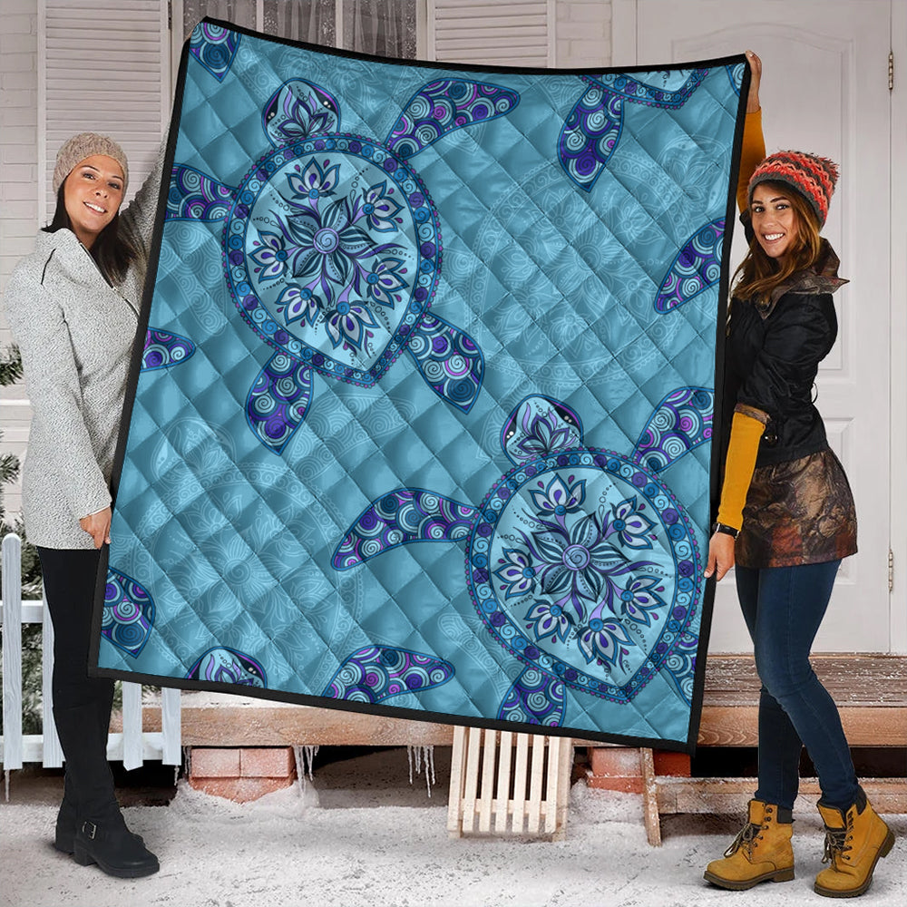 Hawaii Premium Quilt Turtle Plumeria