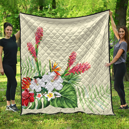 Hawaii Premium Quilt Wonderful Hibiscus Flower