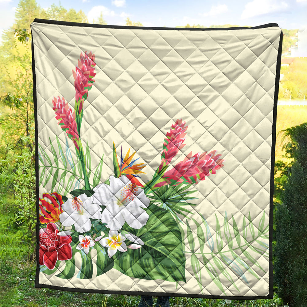 Hawaii Premium Quilt Wonderful Hibiscus Flower