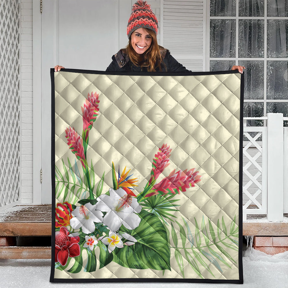 Hawaii Premium Quilt Wonderful Hibiscus Flower