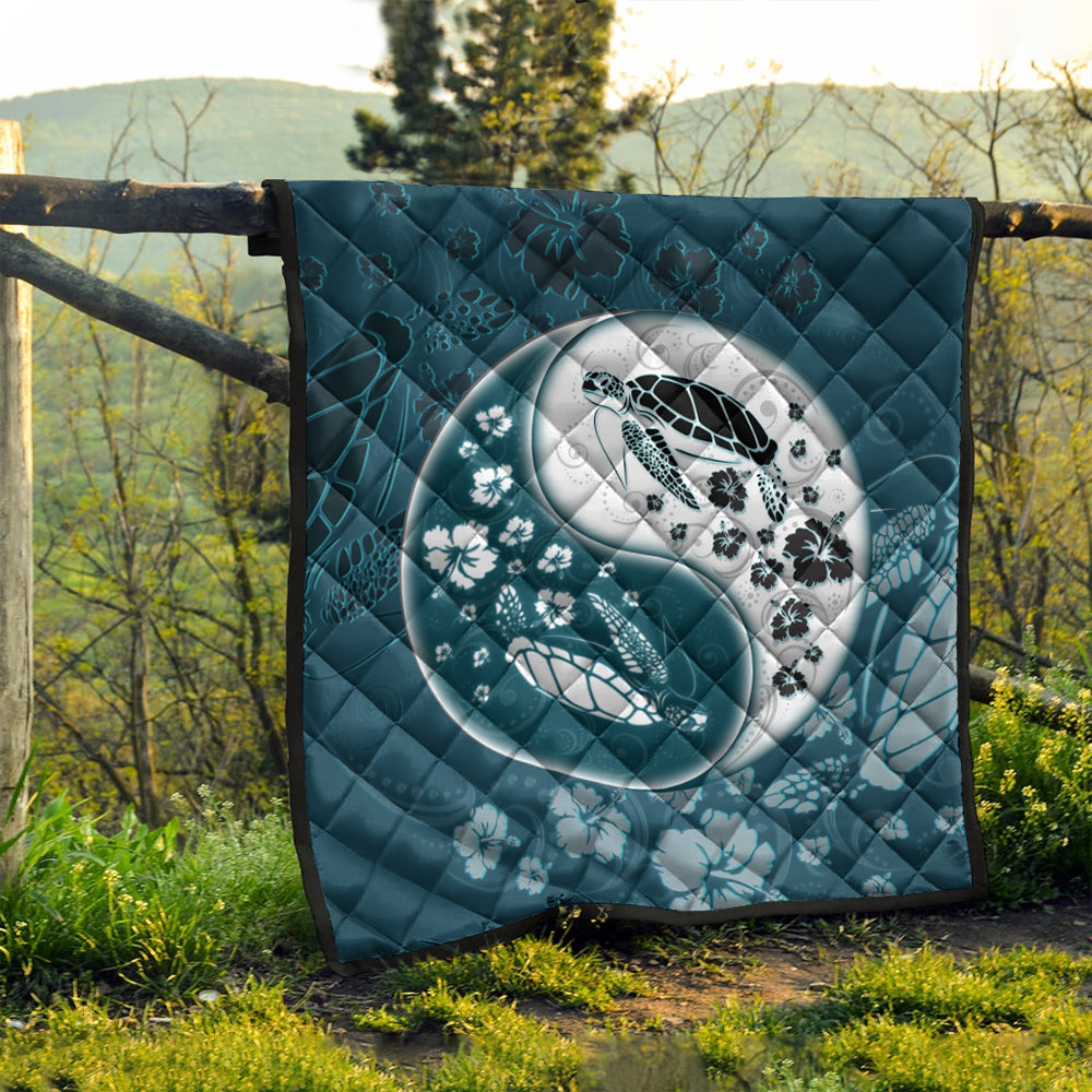 Hawaii Premium Quilt Yinyang Turtle Hibiscus