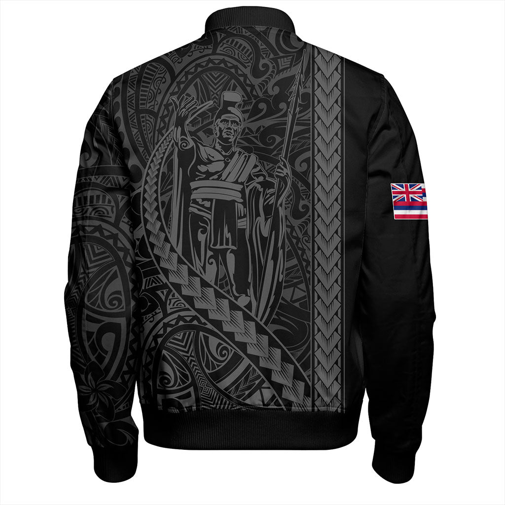 Hawaii Bomber Jacket Tribal Polynesian King Kamehameha