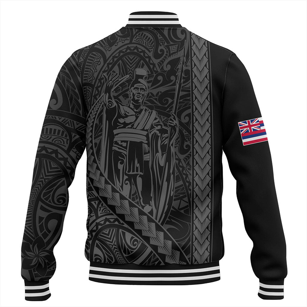 Hawaii Baseball Jacket Tribal Polynesian King Kamehameha