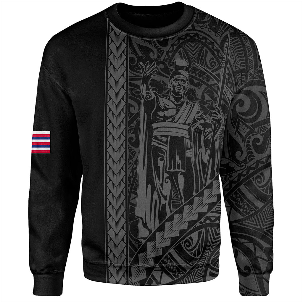 Hawaii Sweatshirt Tribal Polynesian King Kamehameha