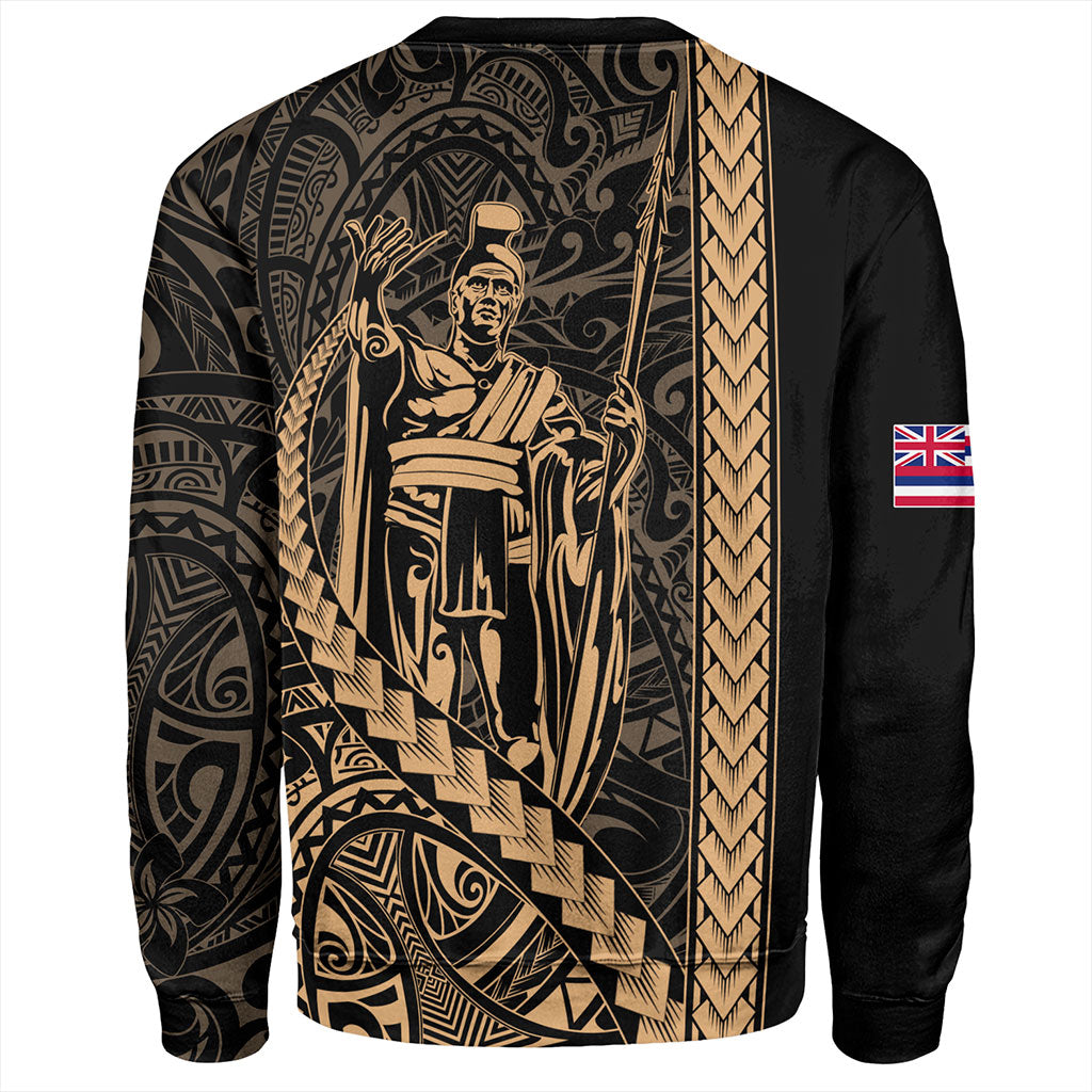 Hawaii Sweatshirt Tribal Polynesian King Kamehameha