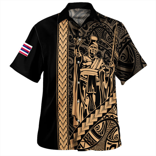 Hawaii Hawaiian Shirt Tribal Polynesian King Kamehameha