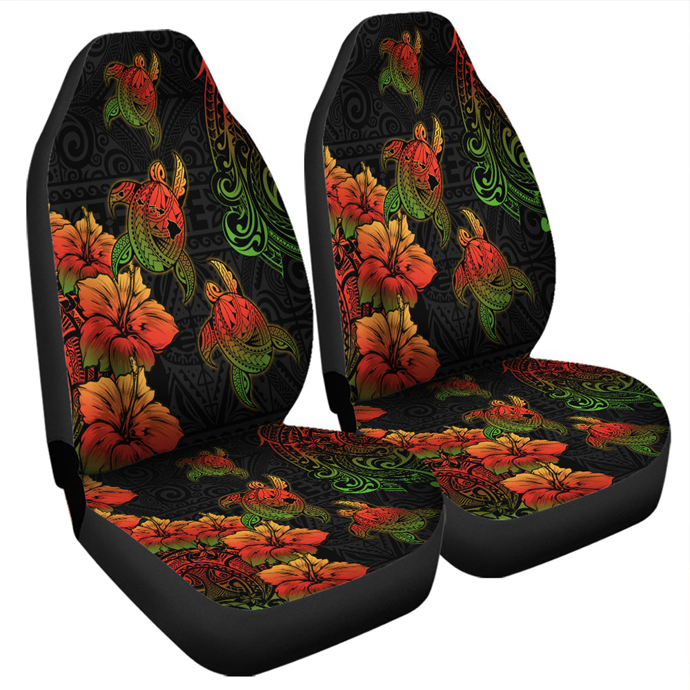 Hawaii Car Seat Covers Hawaii Turtle Map Style Drawing Polynesian