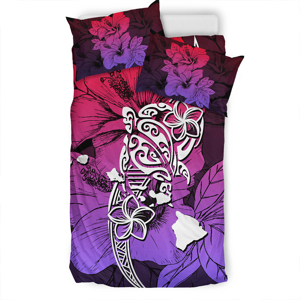 Hawaii Bedding Set Polynesian Hibiscus Sweat