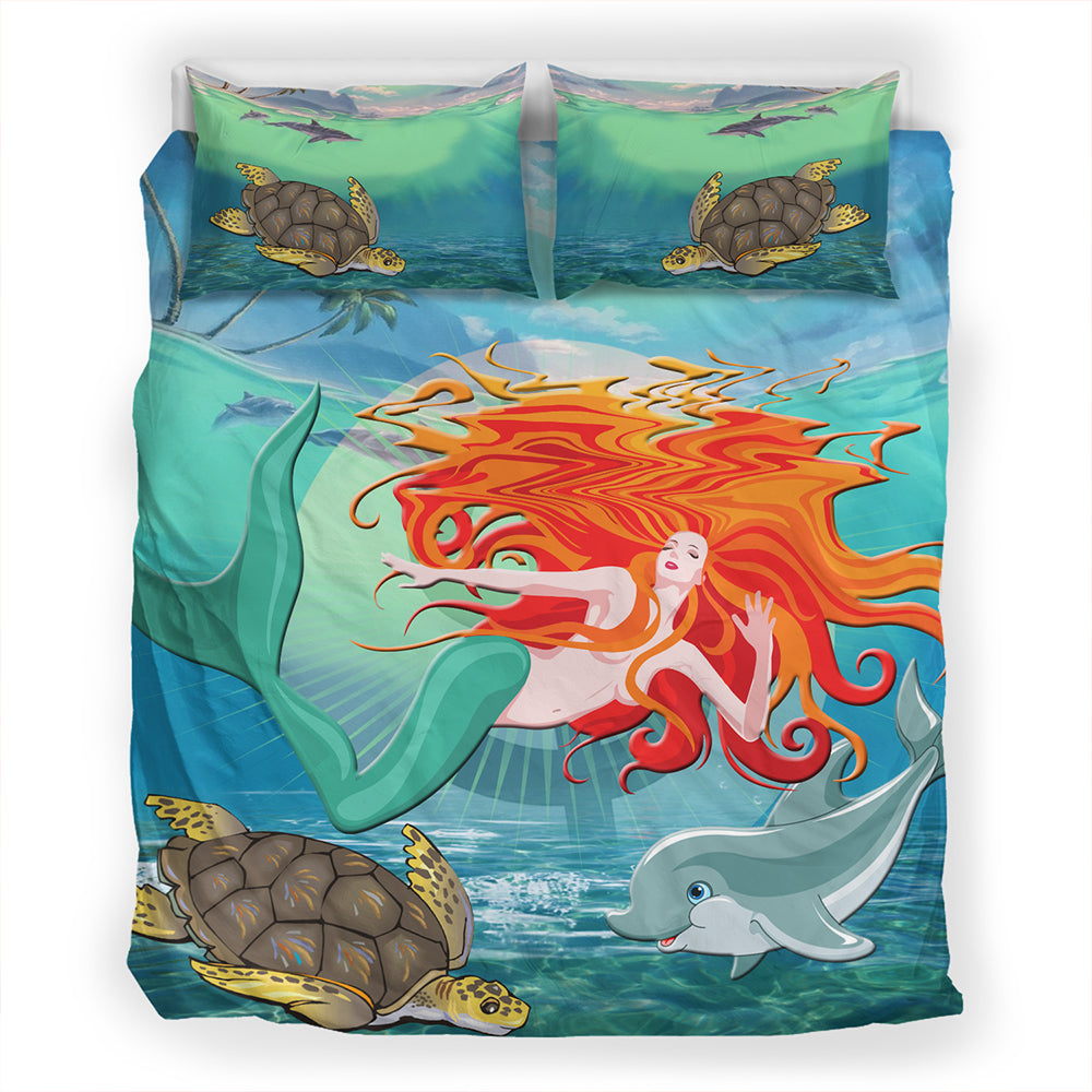 Hawaii Bedding Set Mermaid And Animal