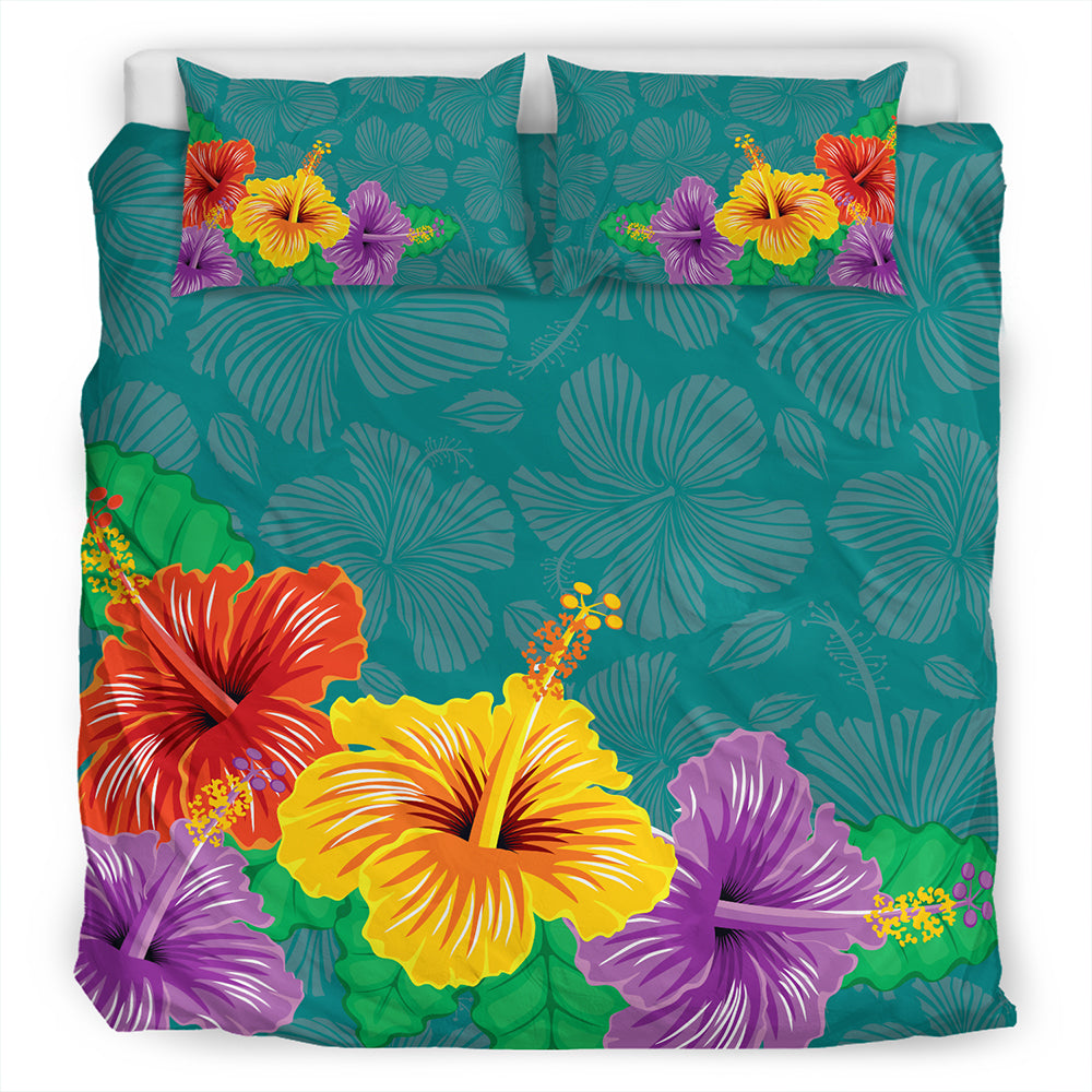 Hawaii Bedding Set Hibiscus More Color