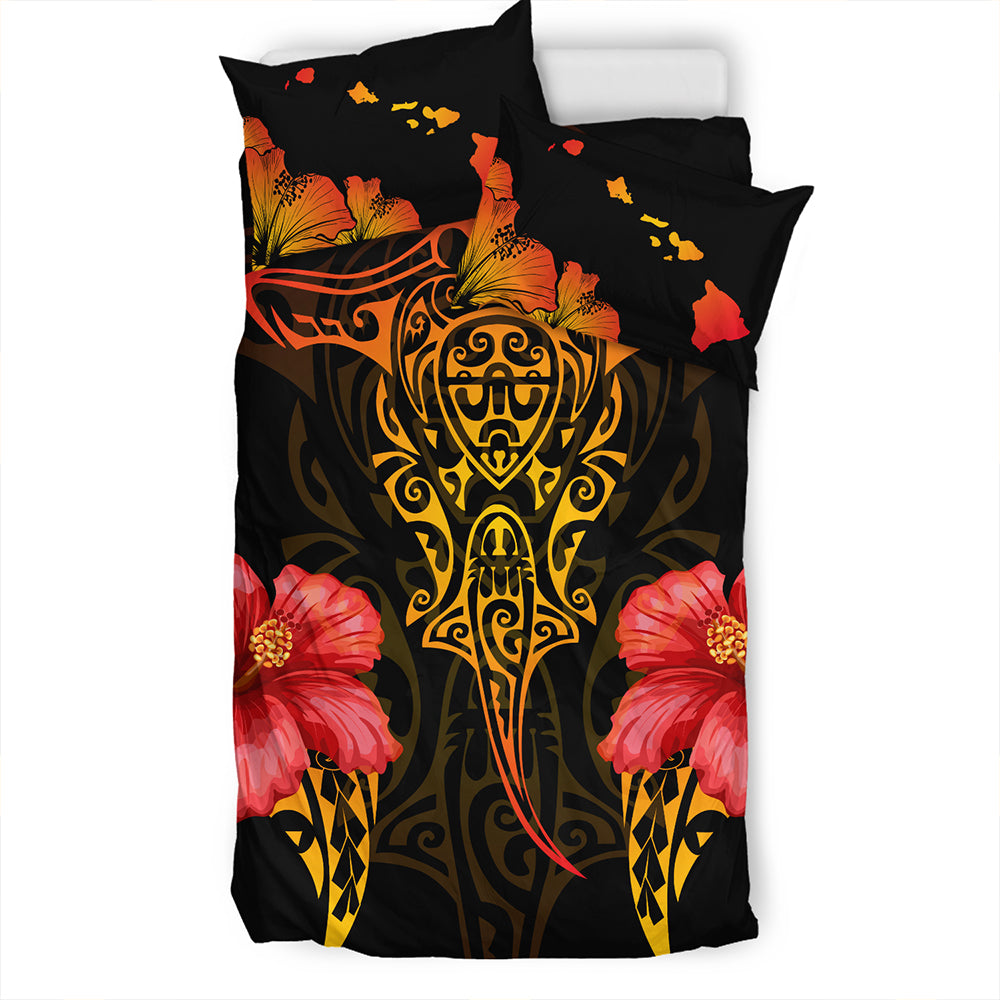 Hawaii Bedding Set Polynesian Hibiscus Animal