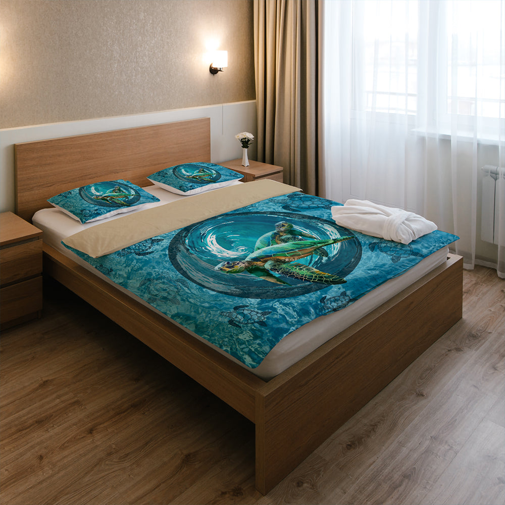 Hawaii Bedding Set Whirlpool Turtle Polynesian