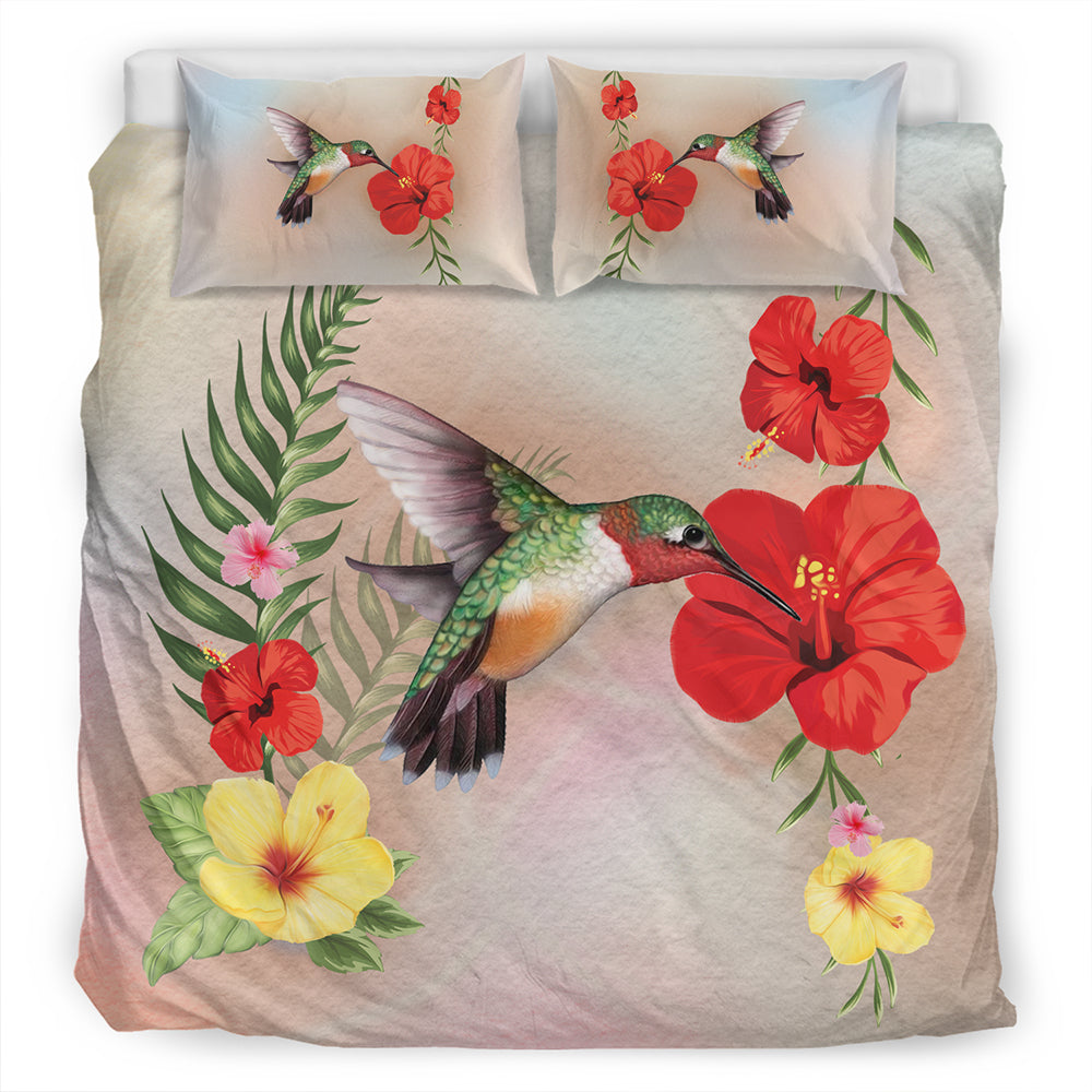 Hawaii Bedding Set Hibiscus Bird