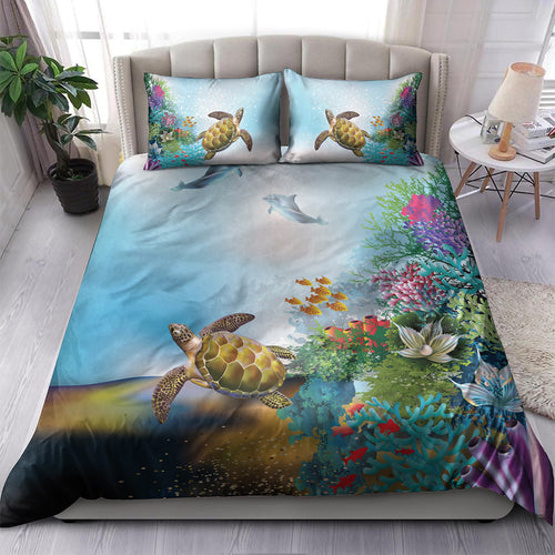 Hawaii Bedding Set Ocean Cartoon