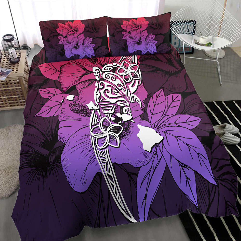 Hawaii Bedding Set Polynesian Hibiscus Sweat