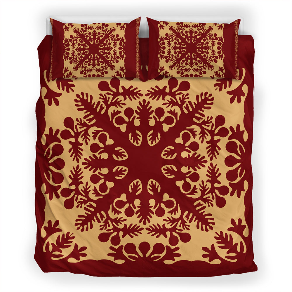 Hawaii Bedding Set Quilt Vintage Palm