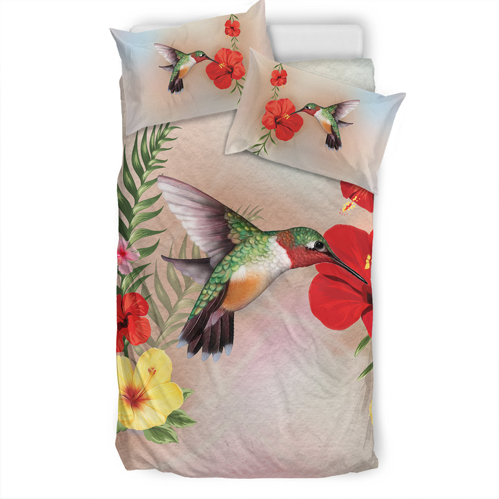 Hawaii Bedding Set Hibiscus Bird