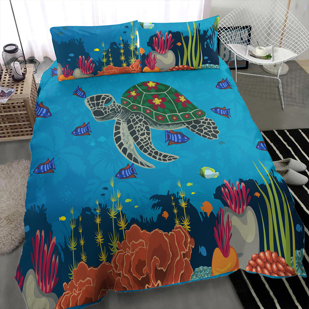 Hawaii Bedding Set Sea Cartoon