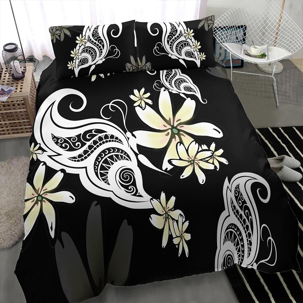 Hawaii Bedding Set Plumeria Butterfly