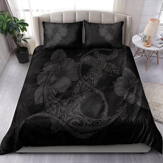 Hawaii Bedding Set Anchor Poly Tribal Gray
