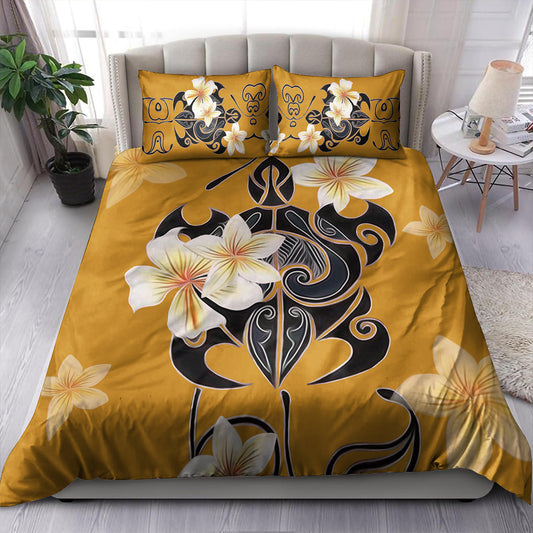 Hawaii Bedding Set Turtle Poly Trinal Plumeria Yellow