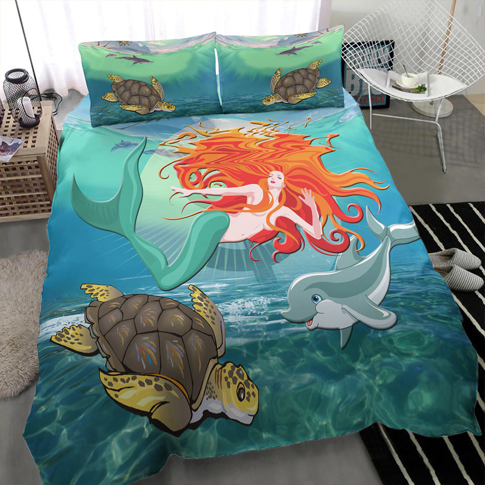 Hawaii Bedding Set Mermaid And Animal