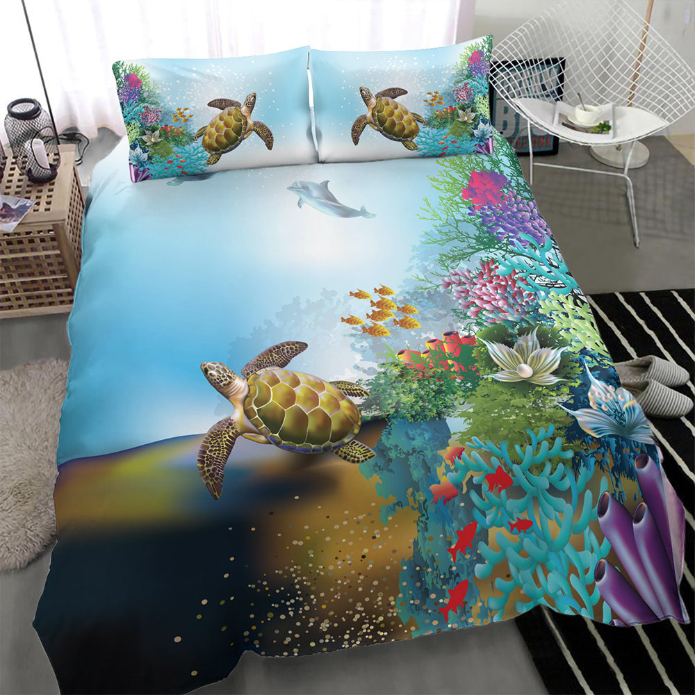 Hawaii Bedding Set Ocean Cartoon