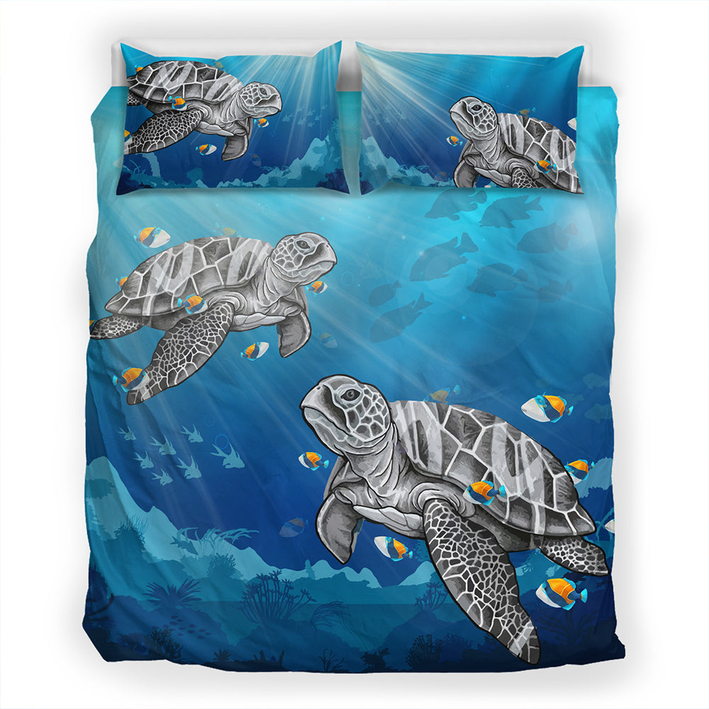 Hawaii Bedding Set Turtle And Humuhumunukunukuapua'a
