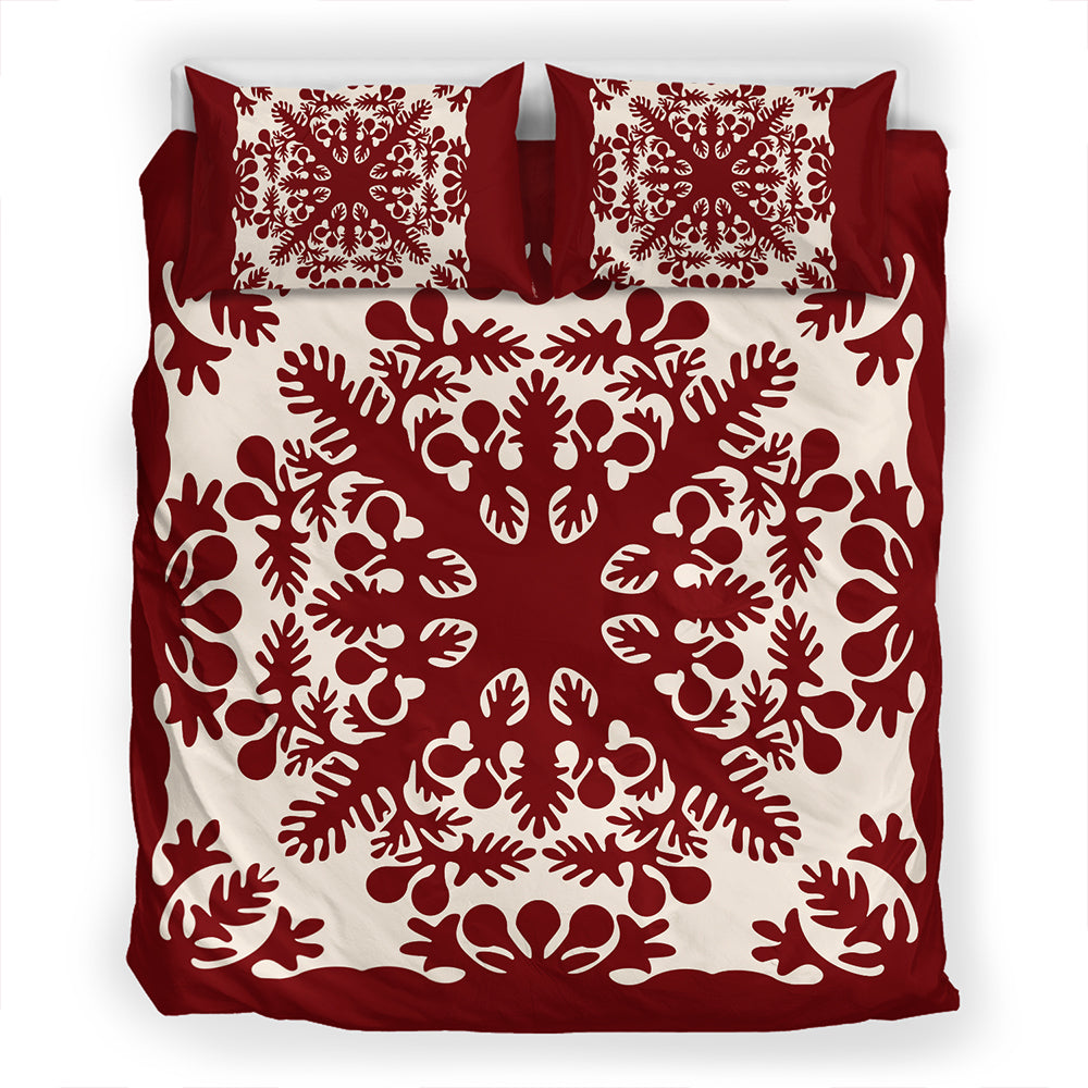Hawaii Bedding Set Quilt Tradition Red