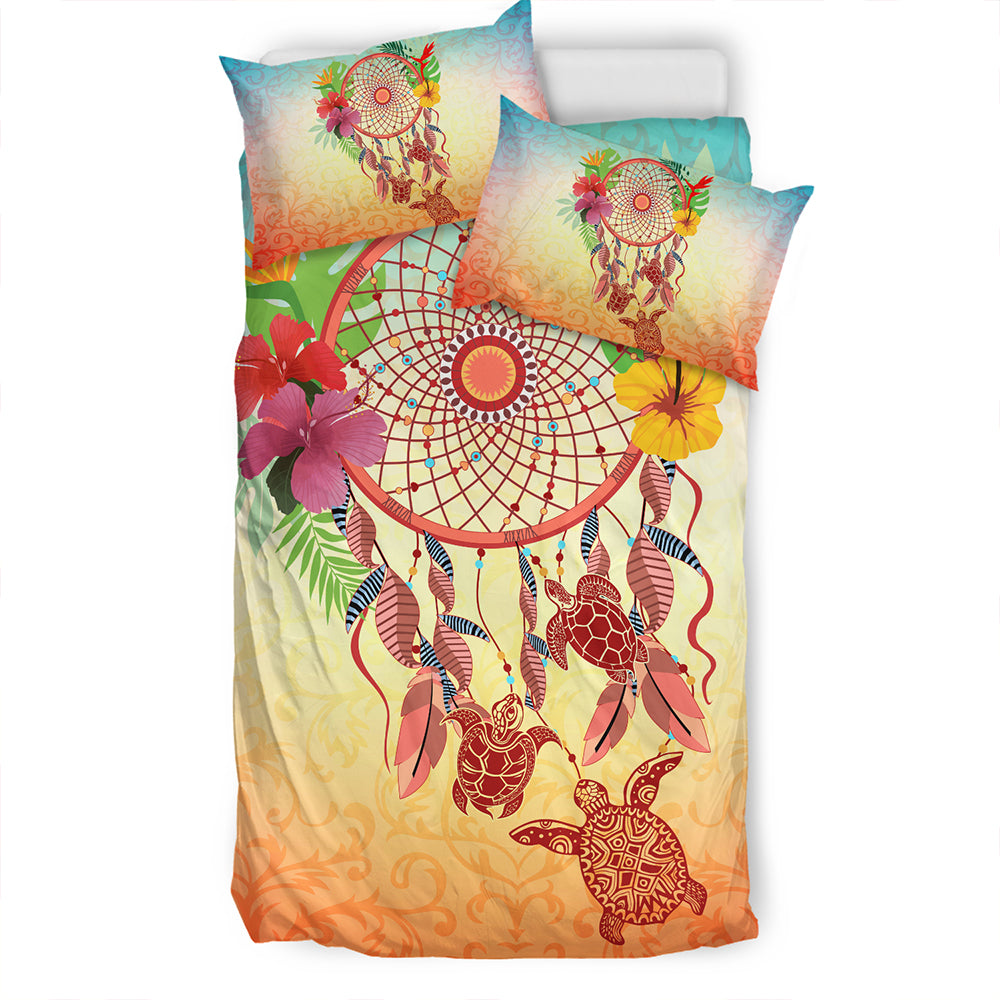 Hawaii Bedding Set Flower Dreamcatcher
