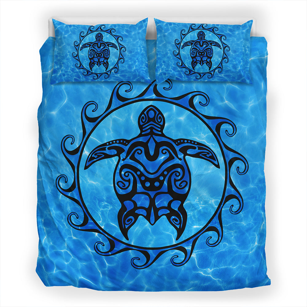 Hawaii Bedding Set Turtle Polynesia Sea