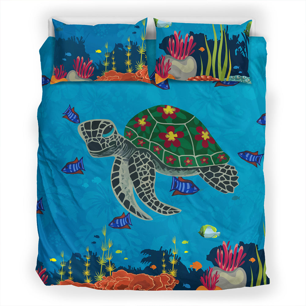 Hawaii Bedding Set Sea Cartoon