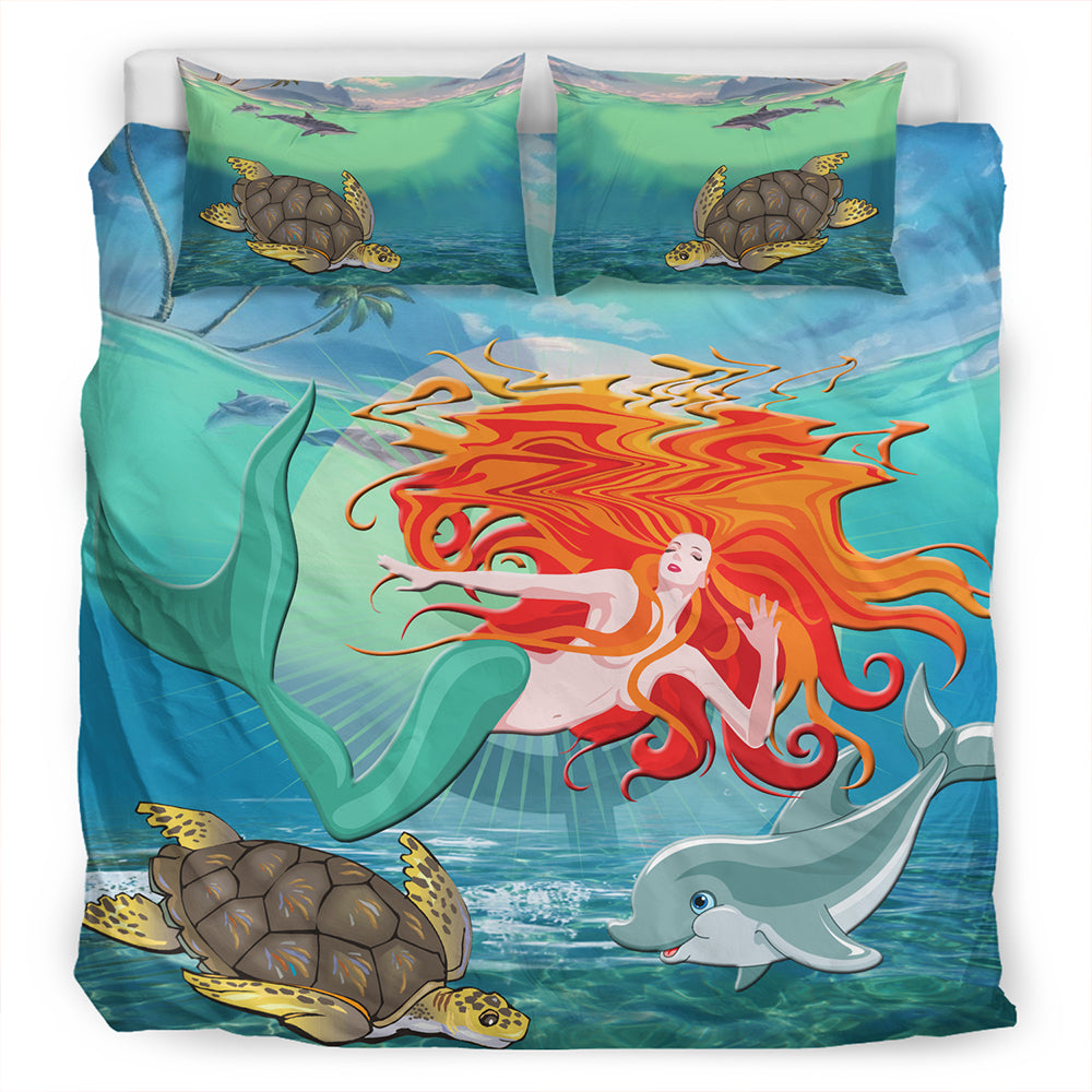 Hawaii Bedding Set Mermaid And Animal