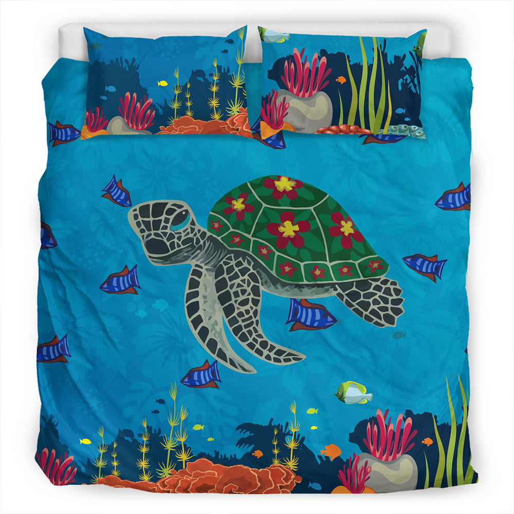 Hawaii Bedding Set Sea Cartoon