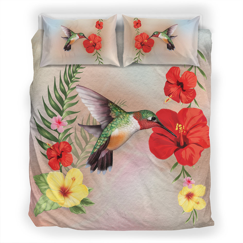 Hawaii Bedding Set Hibiscus Bird