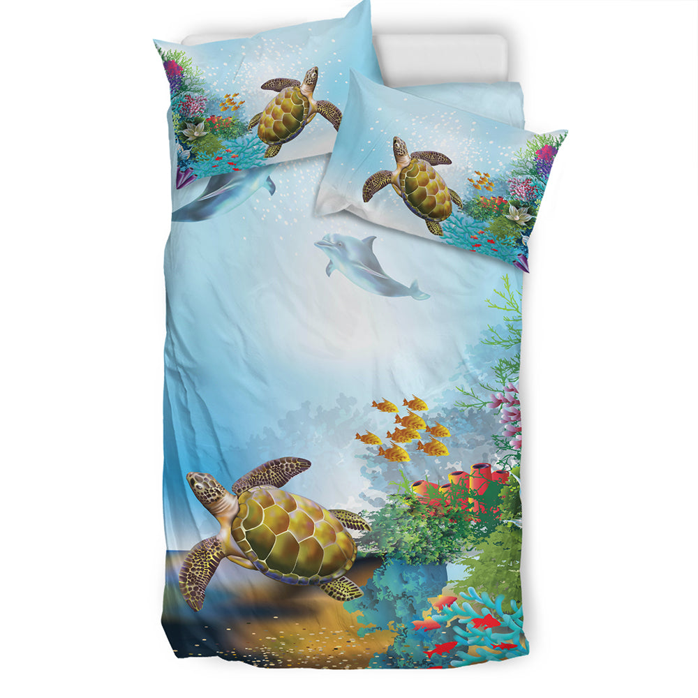 Hawaii Bedding Set Ocean Cartoon