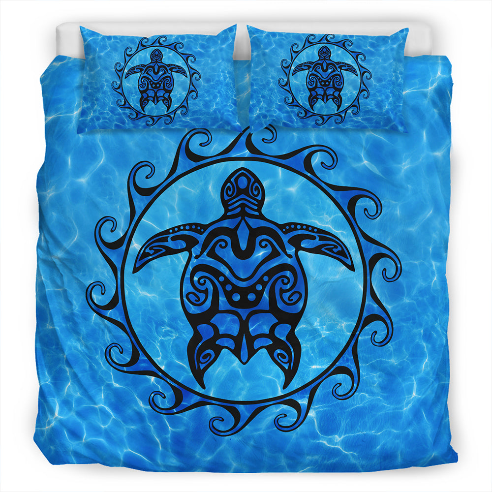 Hawaii Bedding Set Turtle Polynesia Sea