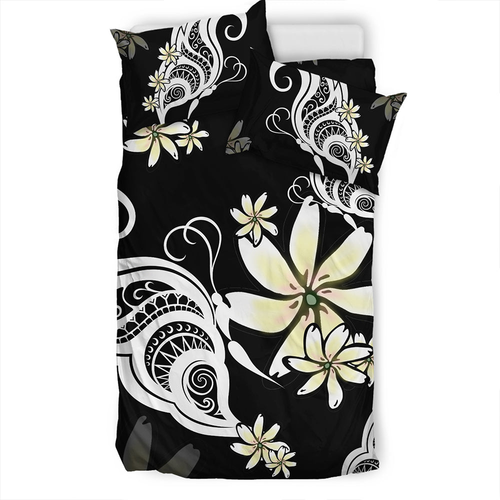 Hawaii Bedding Set Plumeria Butterfly