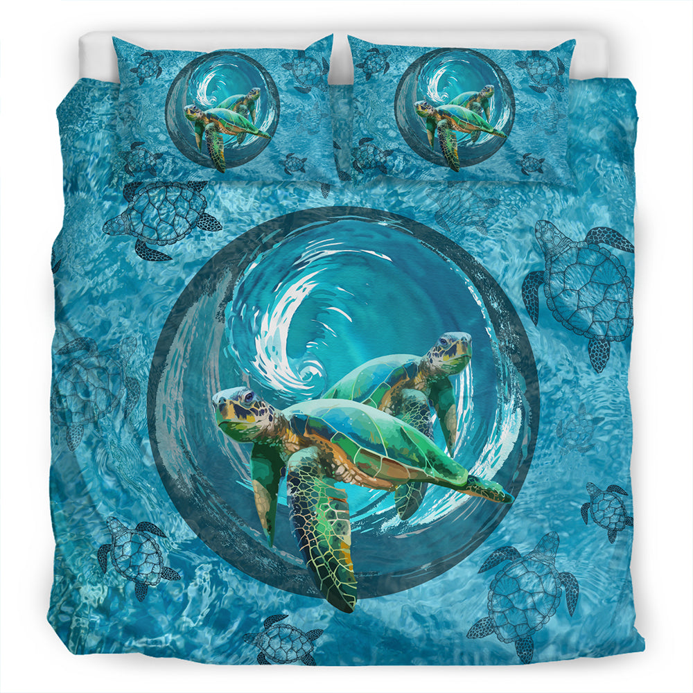 Hawaii Bedding Set Whirlpool Turtle Polynesian