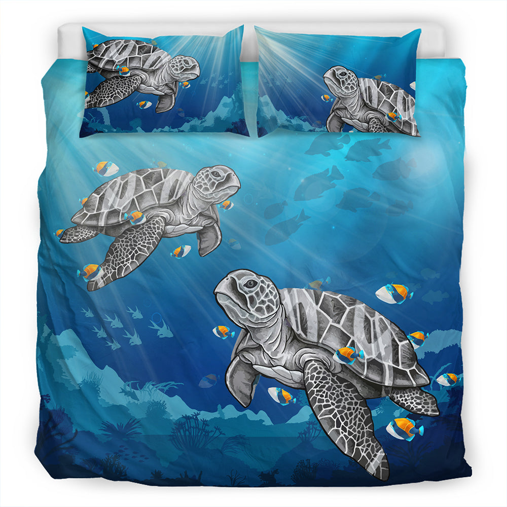 Hawaii Bedding Set Turtle And Humuhumunukunukuapua'a